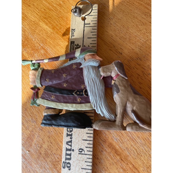 WilliRaye Collection Folk Art Santa & Dog Resin Ornament - Picture 4 of 4